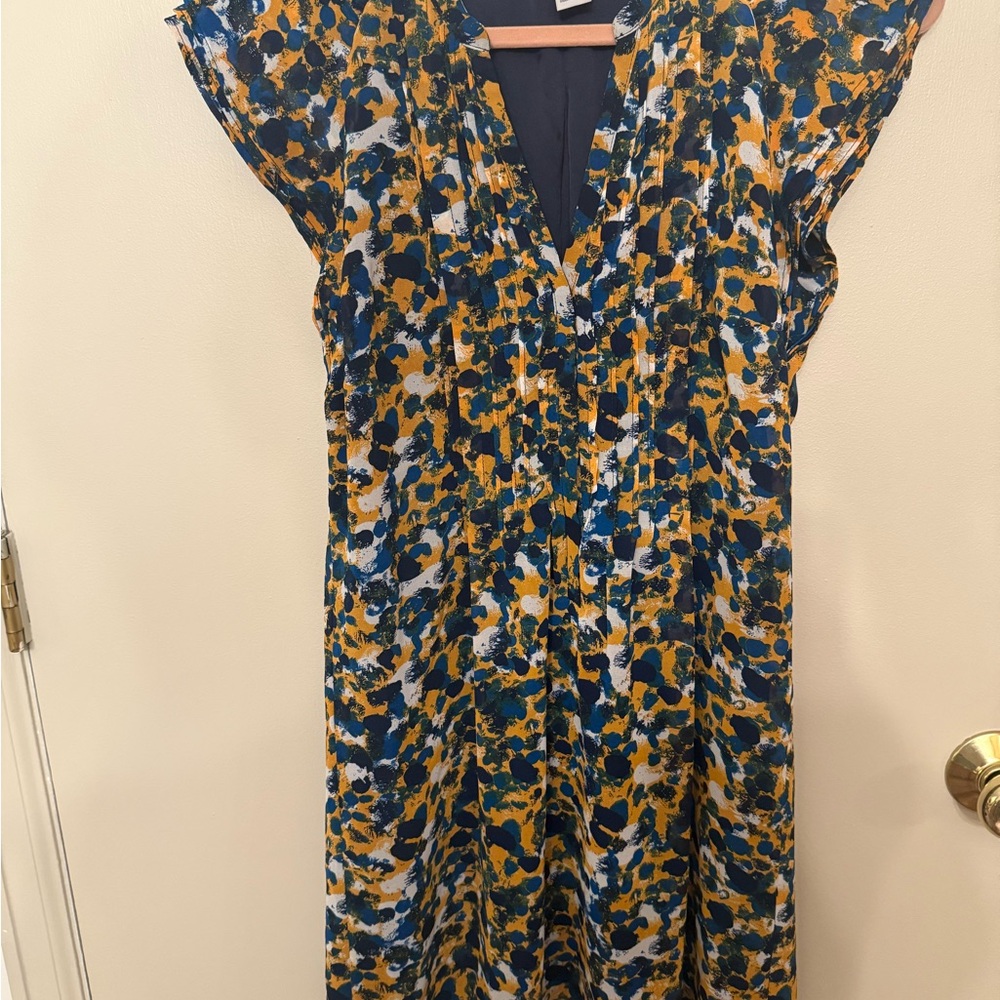 H&M Blue and Yellow Patterned Dress